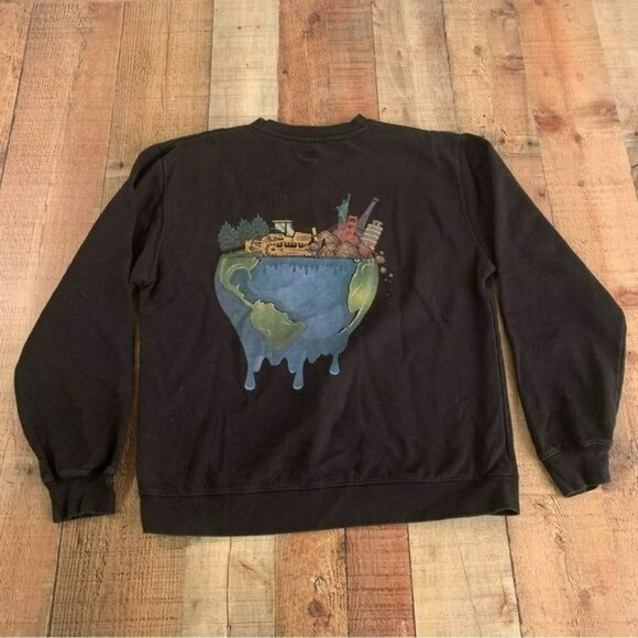 Black market Vikings womens environmentalist pull over sweatshirt in black -L - Picture 6 of 7